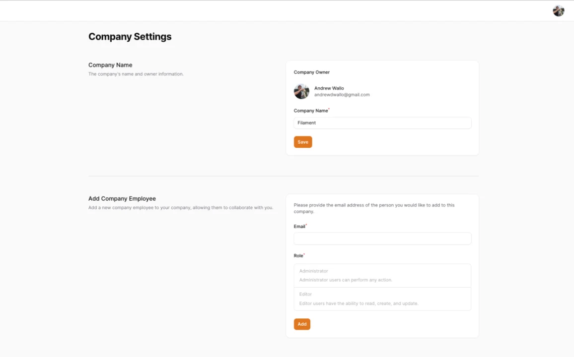 Companies plugin screenshot