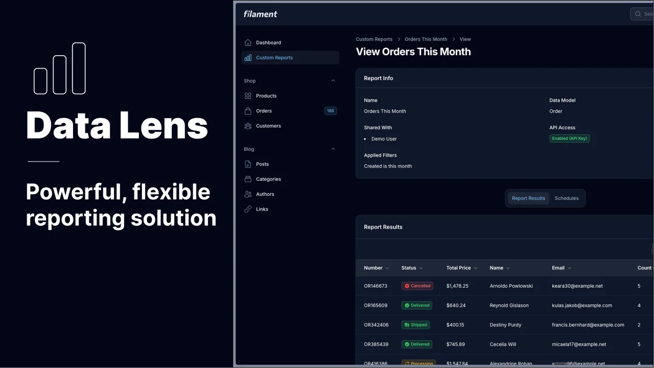 Data Lens plugin screenshot