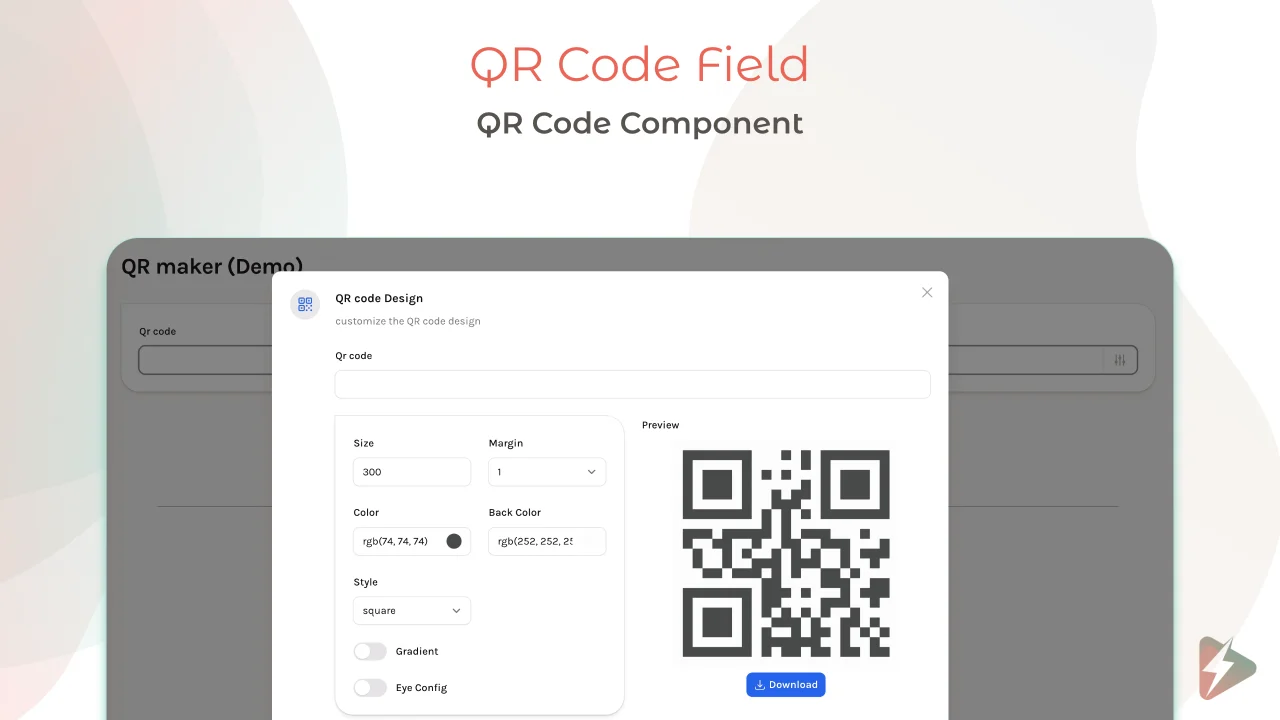 Qr ⚡️ Component plugin screenshot