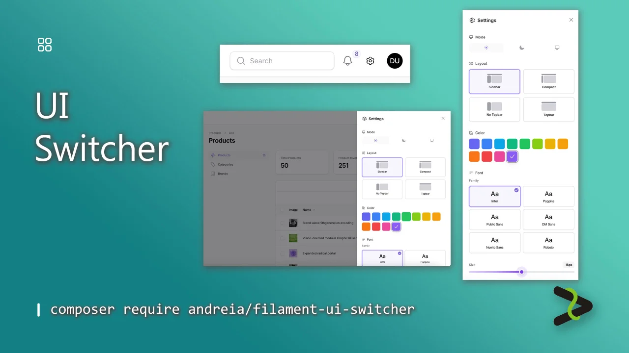 UI Switcher plugin screenshot