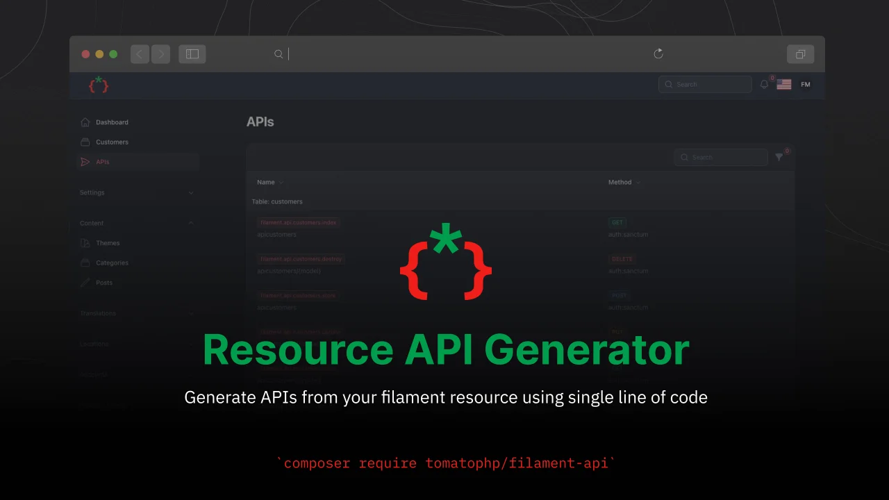 Resource API Generator plugin screenshot