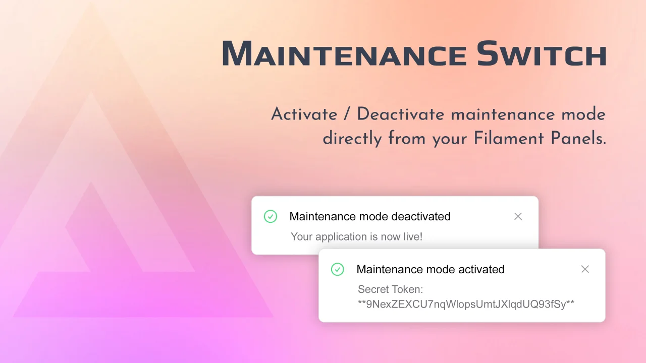 Maintenance Switch plugin screenshot