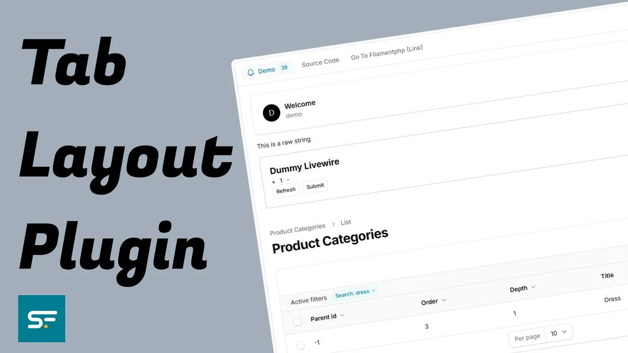 Tab Layout Plugin plugin screenshot
