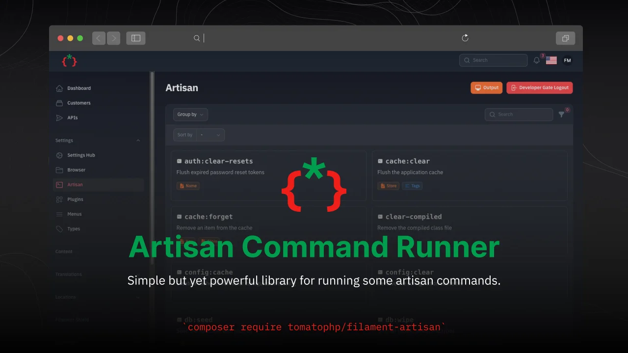Artisan Command Runner plugin screenshot