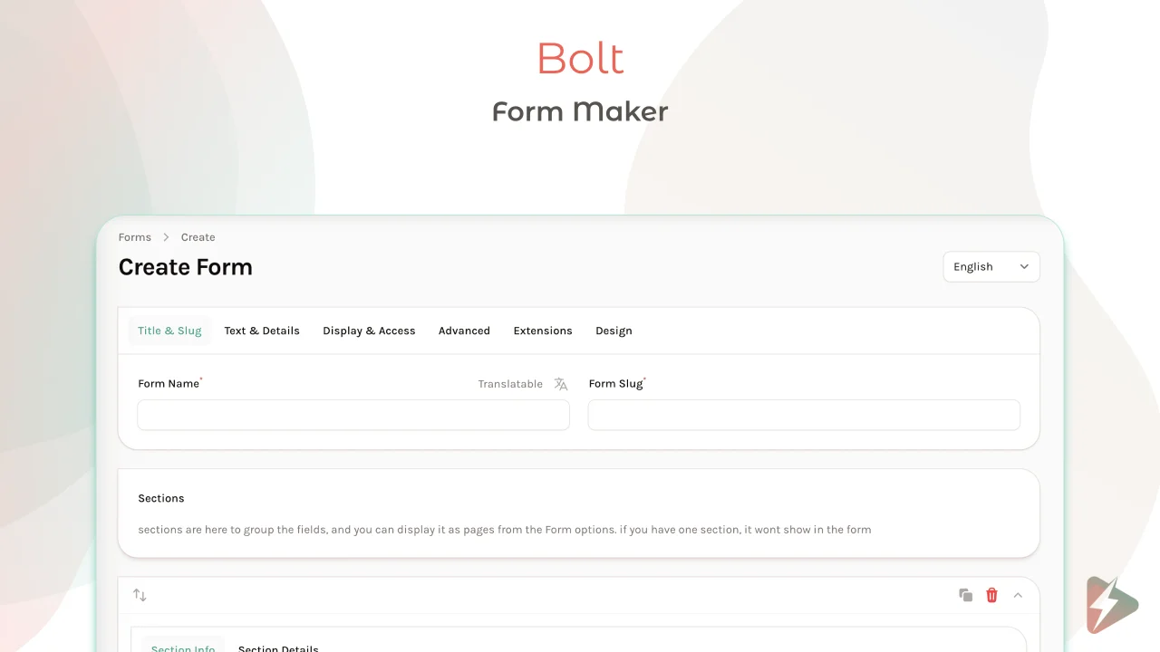 Bolt ⚡️ Form builder with UI plugin screenshot