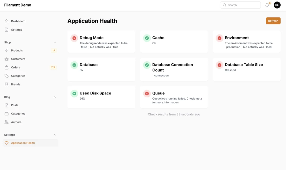 Spatie Laravel Health plugin thumbnail