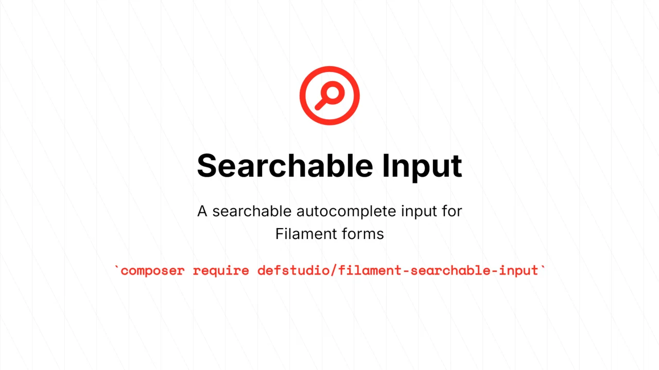 Searchable Input plugin screenshot