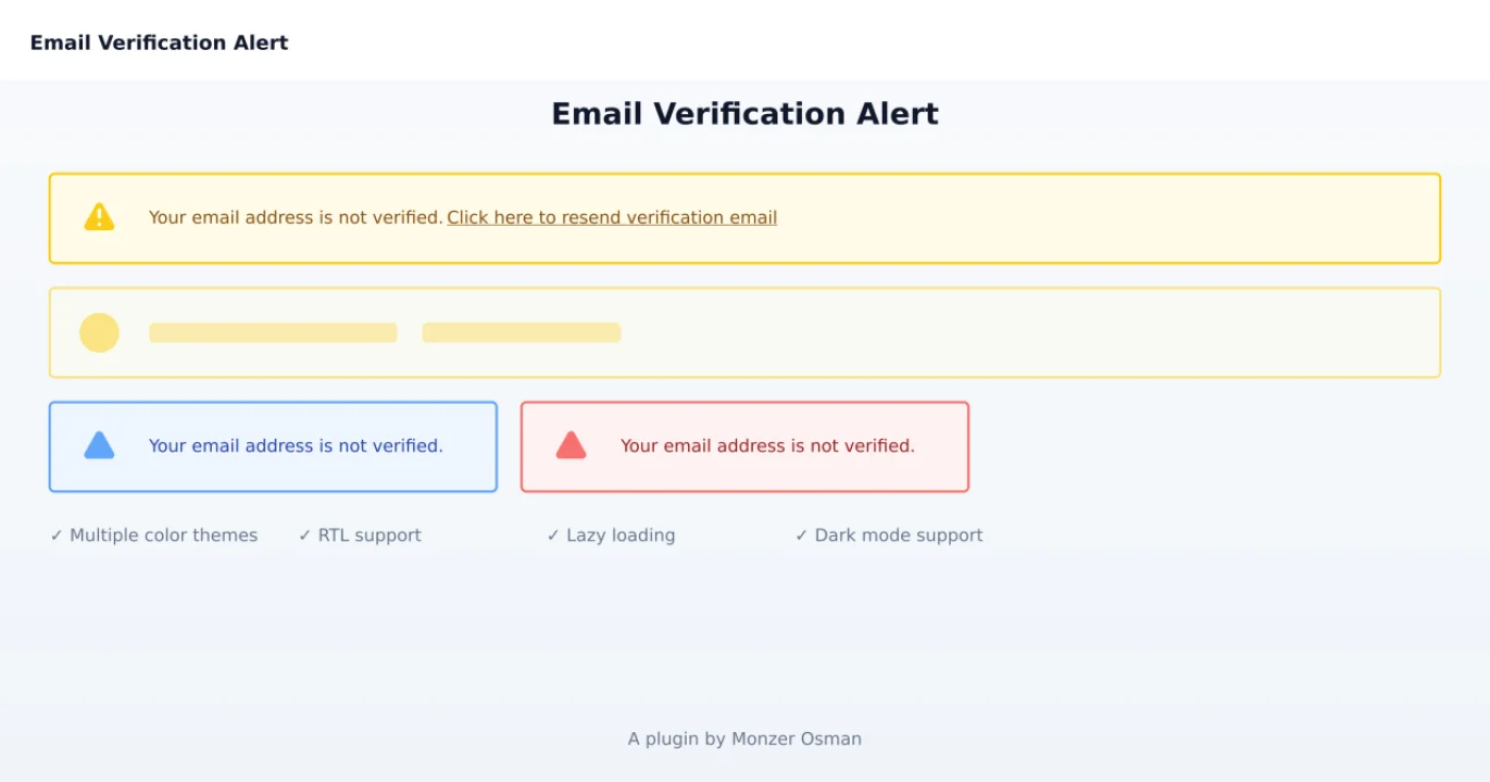 Email verification alert plugin thumbnail