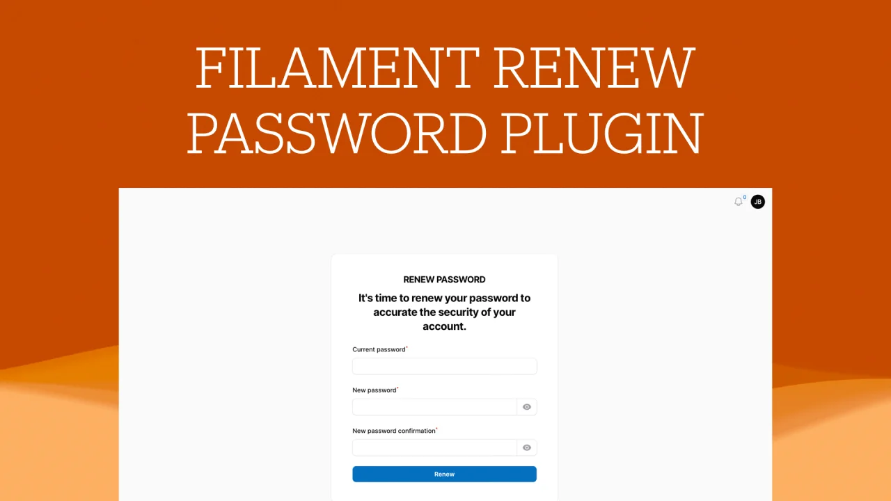 Renew Password plugin screenshot