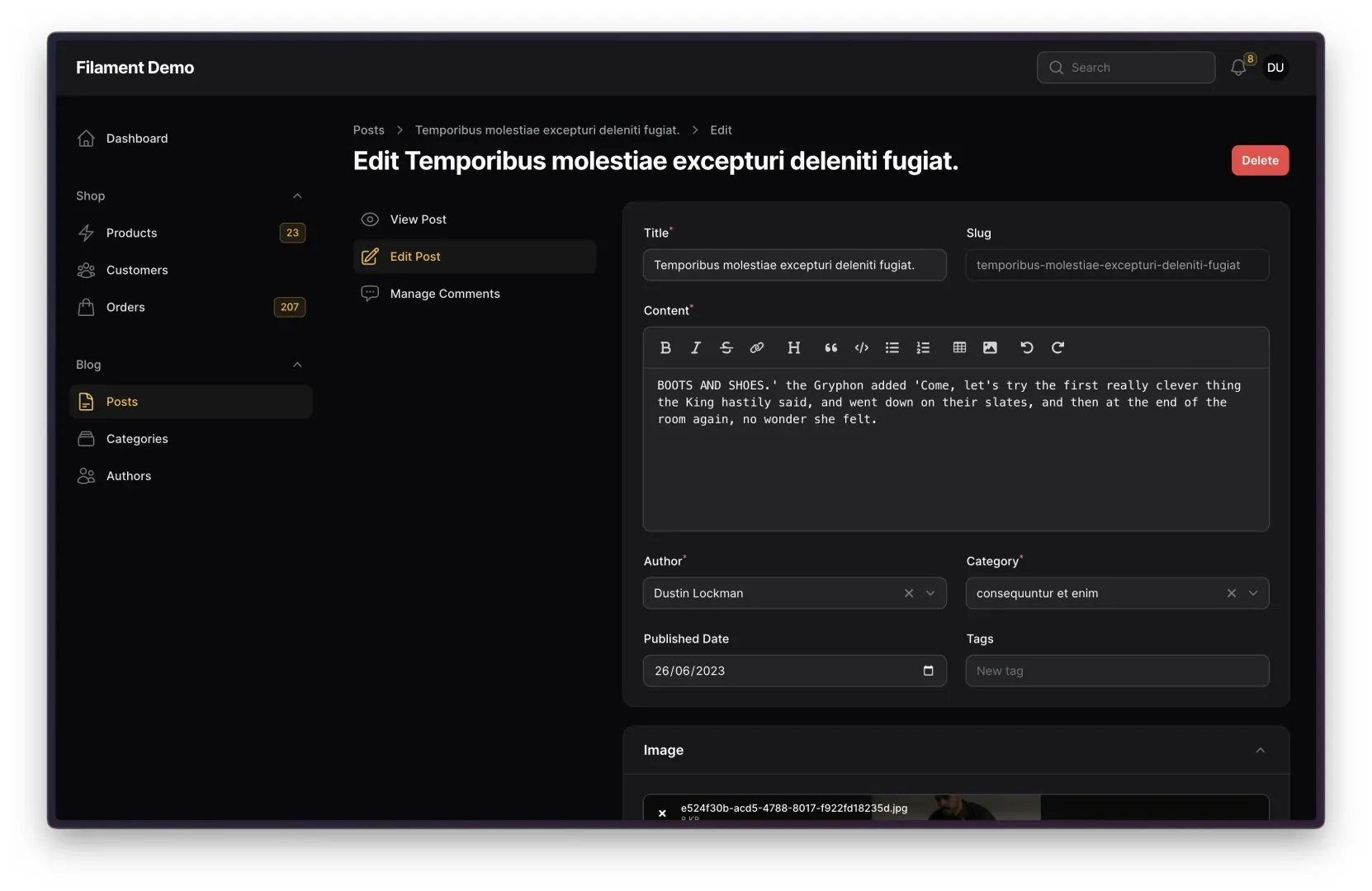 A screenshot of a page using sub-navigation to show three related links on the same resource page.