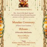 Create Mundan Ceremony Invitation copyright Free