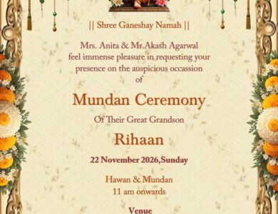 Create Mundan Ceremony Invitation copyright Free