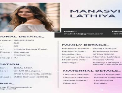 How to Write a Simple Girls Biodata for Marriage Format