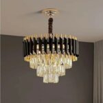 Black & Gold Crystal Chandelier – The Epitome of Luxury Lighting