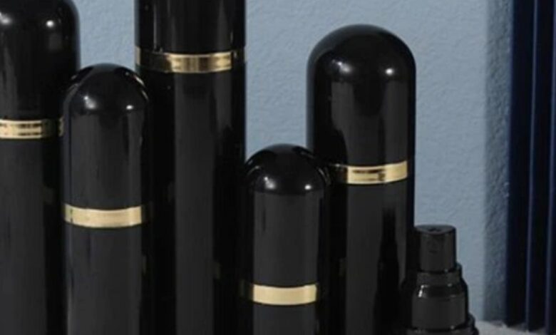 Capsule Shape Black Bottle