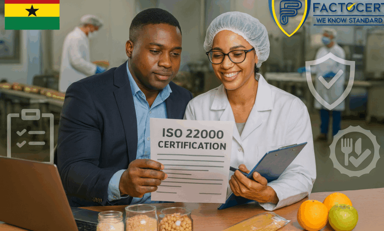 What is the first step to get ISO 22000 certification in Ghana?