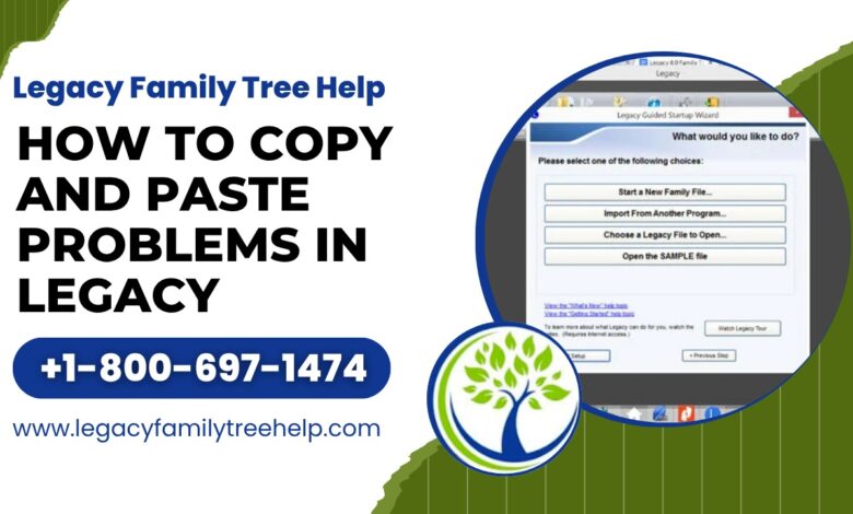How To Copy And Paste Problems In The Legacy Family Tree Program