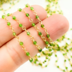 Explore Chrome Diopside Gemstones and Wire-Wrap Chains