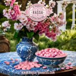 Notre idée Cadeau Elégante : Porte Dragées Décor Fleurs Rose ou Orchidées