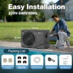 Modern Aquatic Comfort with the MICOE WIFI Control Pool Heater for Above Ground & Inground Pools
