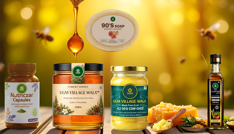 UGM Village Wala Natural Products A2 Ghee Honey Vinegar Herbal Benefits