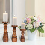 Do wooden pillar candle holders work with scented candles?