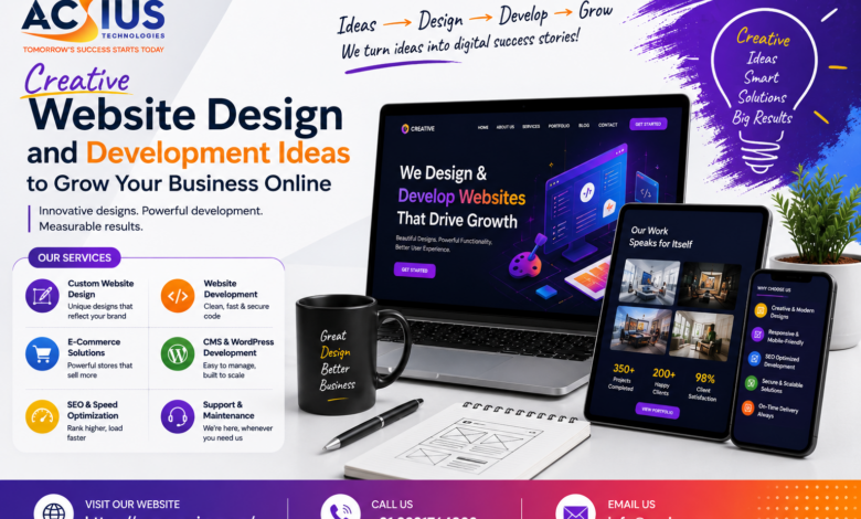 Creative Website Design and Development Ideas to Grow Your Business Online