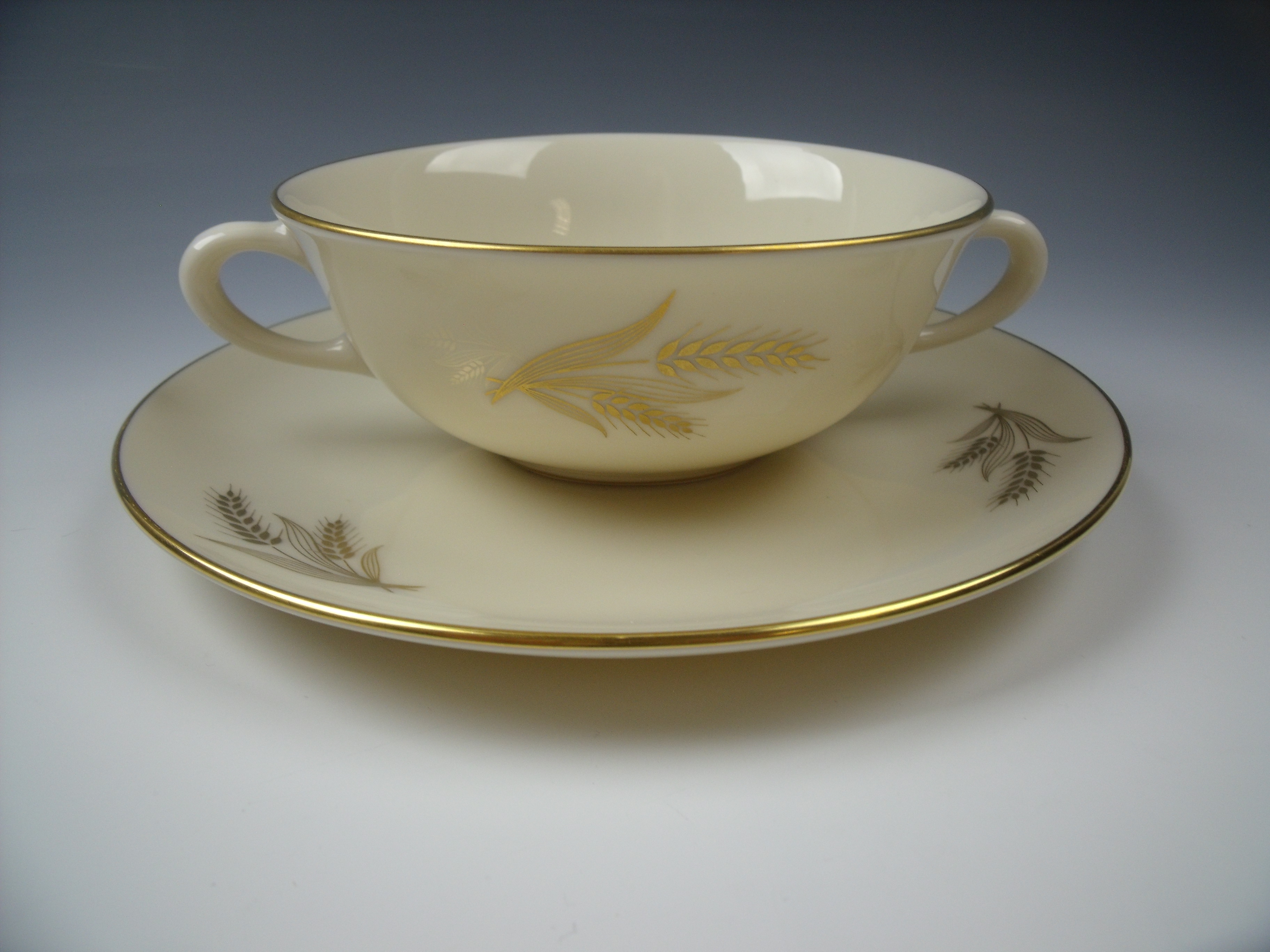 Lenox China HARVEST Cream Soup Bowl & Saucer Set(s) EXCELLENT eBay