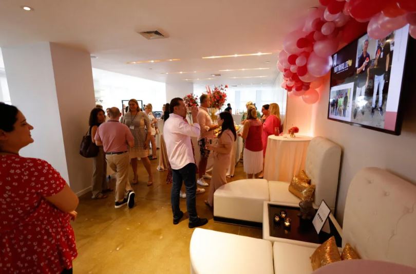 Guests celebrate Party Rental Ltd.'s 50th anniversary at the company's New York design studio