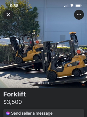 stolen forklifts