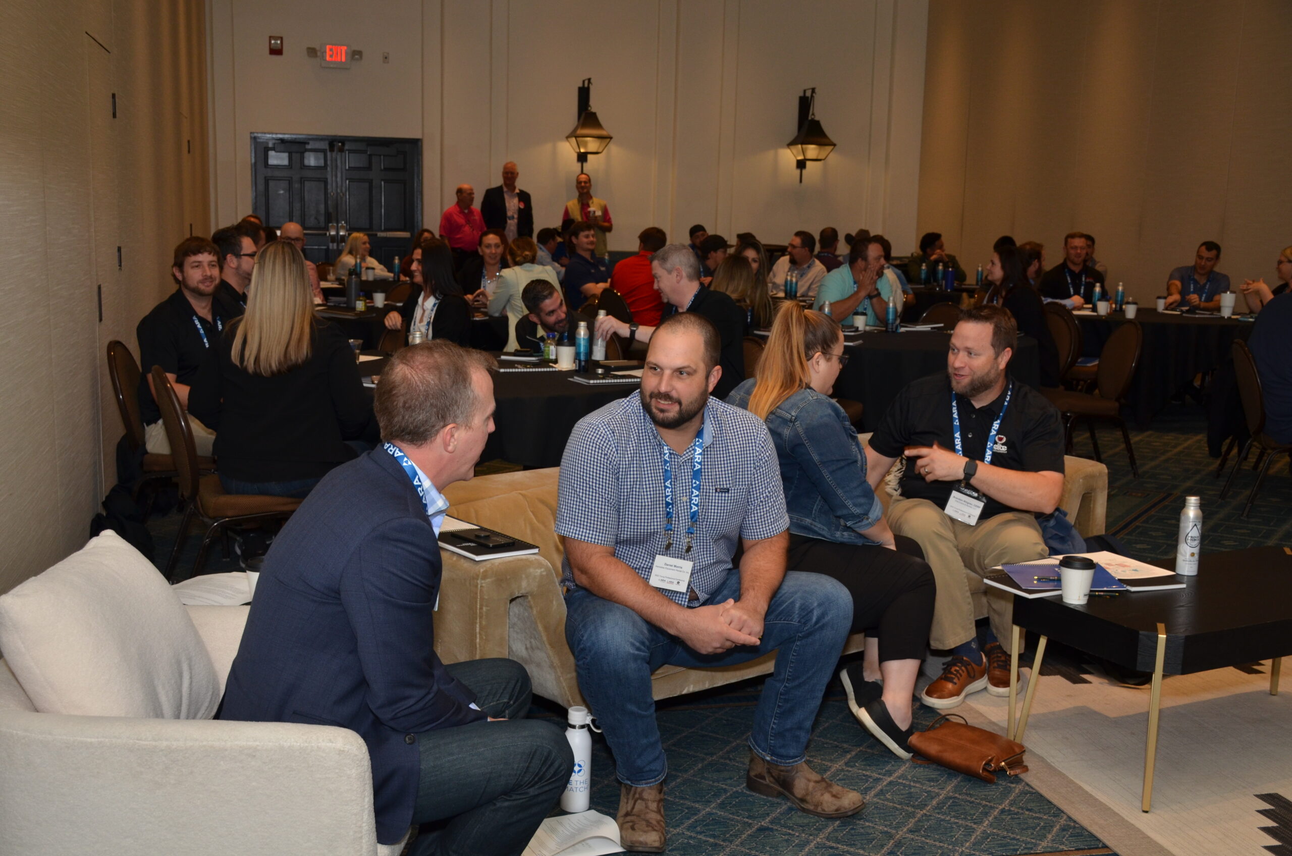 Members networking with each other at the Young Professional Network and Women in Rental conferences