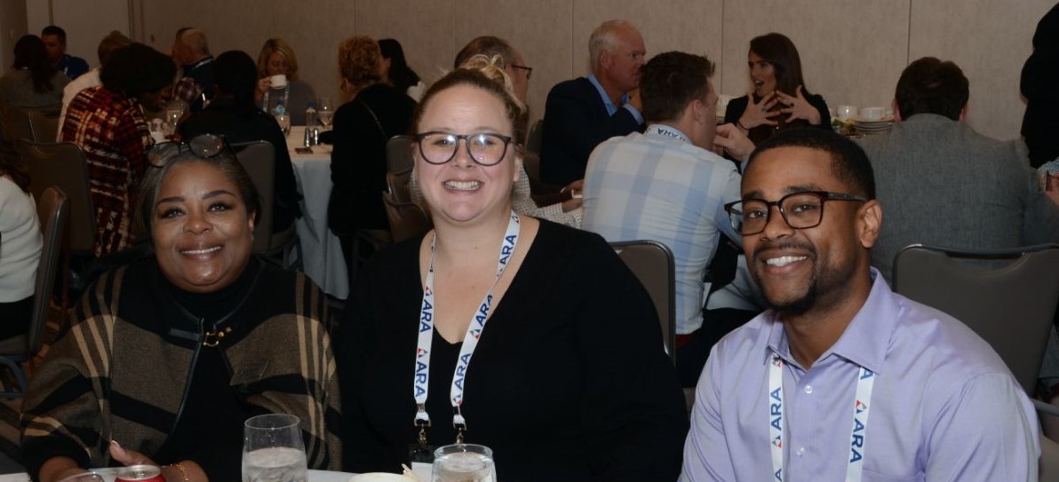 Elizabeth Lurvey, center, with industry peers at the 2022 ARA Leadership Conference