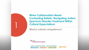 Cultural Responsiveness Series: When Collaboration Meets Contrasting Beliefs - Navigating Autism Spectrum Disorder Treatment Within Cultural Expectations 3.1