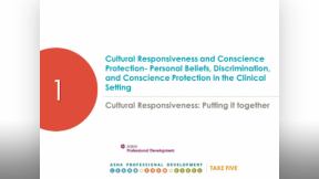 Cultural Responsiveness Series: Cultural Responsiveness and Conscience Protection - Personal Beliefs, Discrimination, and Conscience Protections in the Clinical Setting 4.1