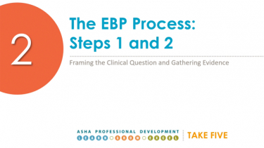 Evidence-Based Decision-Making Series: EBP Basics and Tools for Practicing Clinicians 1.2