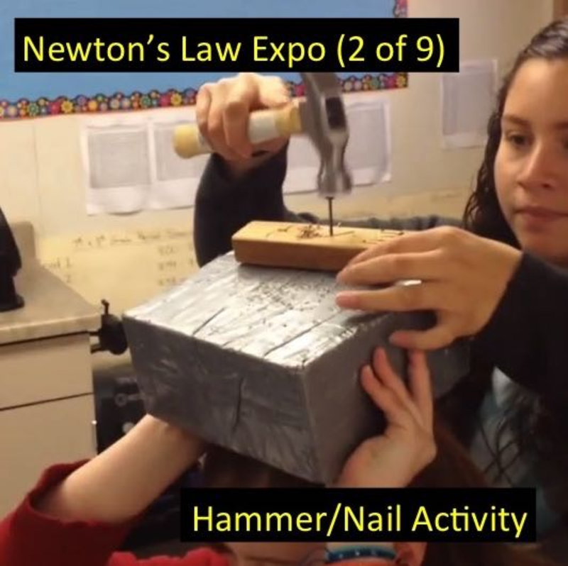 Eighth grade Lesson Newton's 1st Law Hammer, Nails & Inertia Newton