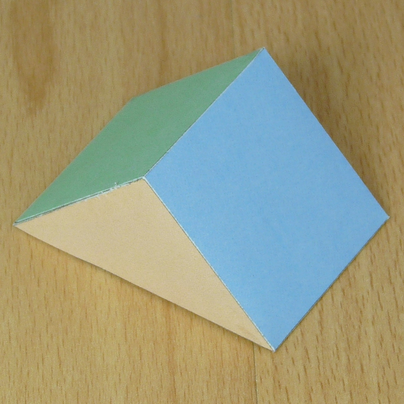 Triangular prisma triangolare prisms Seventh grade Lesson Finding the surface area of triangular prisms