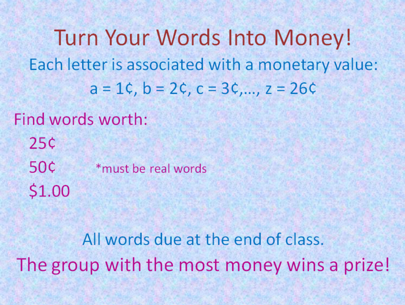Eleventh Grade Lesson Turn Your Words Into Money BetterLesson