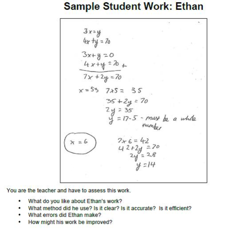Ninth grade lesson solving linear equations in two variables