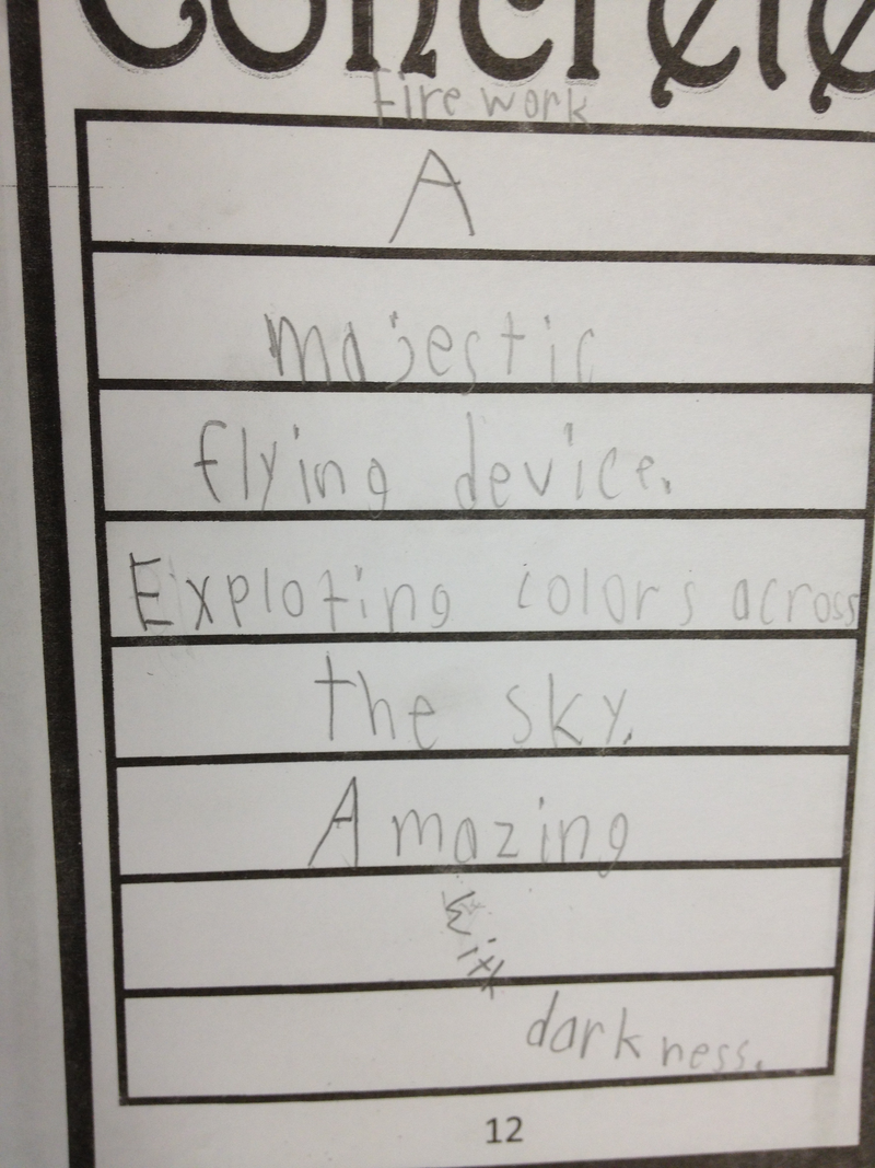 Fourth grade Lesson What's More Concrete than a Concrete Poem?