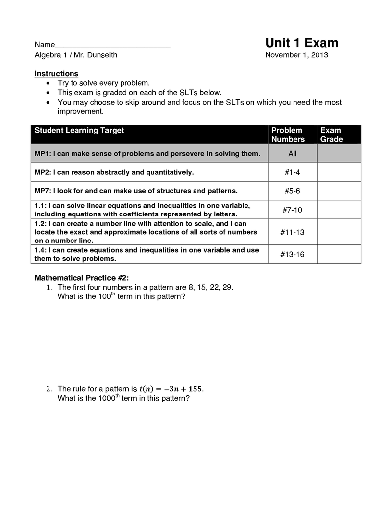 Ninth grade Lesson First Marking Period Exam BetterLesson
