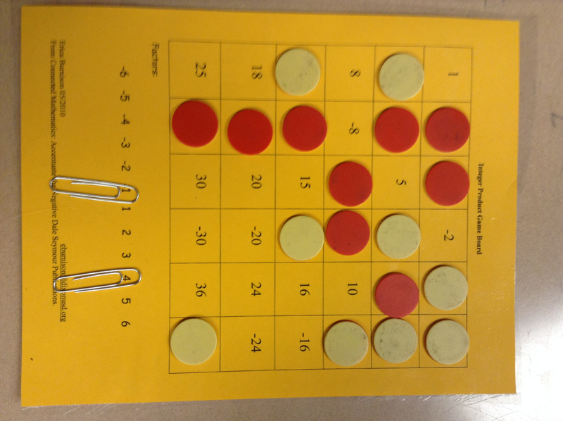 Seventh grade Lesson Integer Product Game | BetterLesson