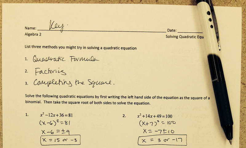 eleventh grade lesson solving quadratic equations betterlesson