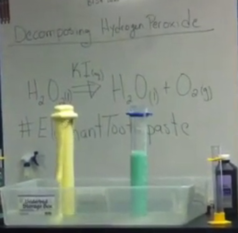 Eighth grade Lesson Hydrogen Peroxide Demonstration (Elephant Toothpaste)