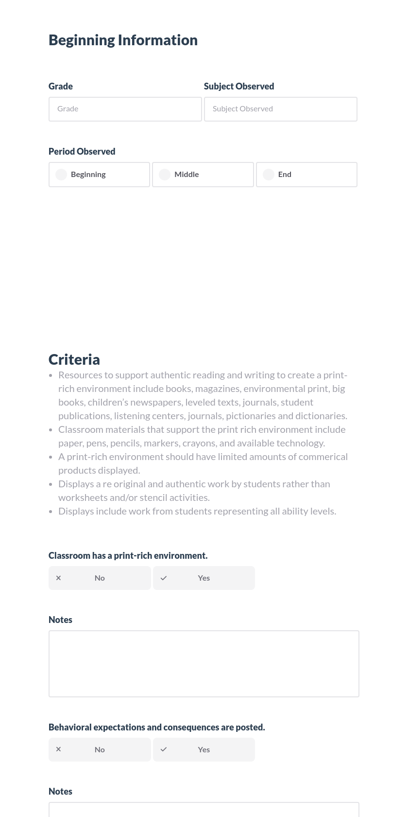 Primary/Elementary Classroom Environment Preview