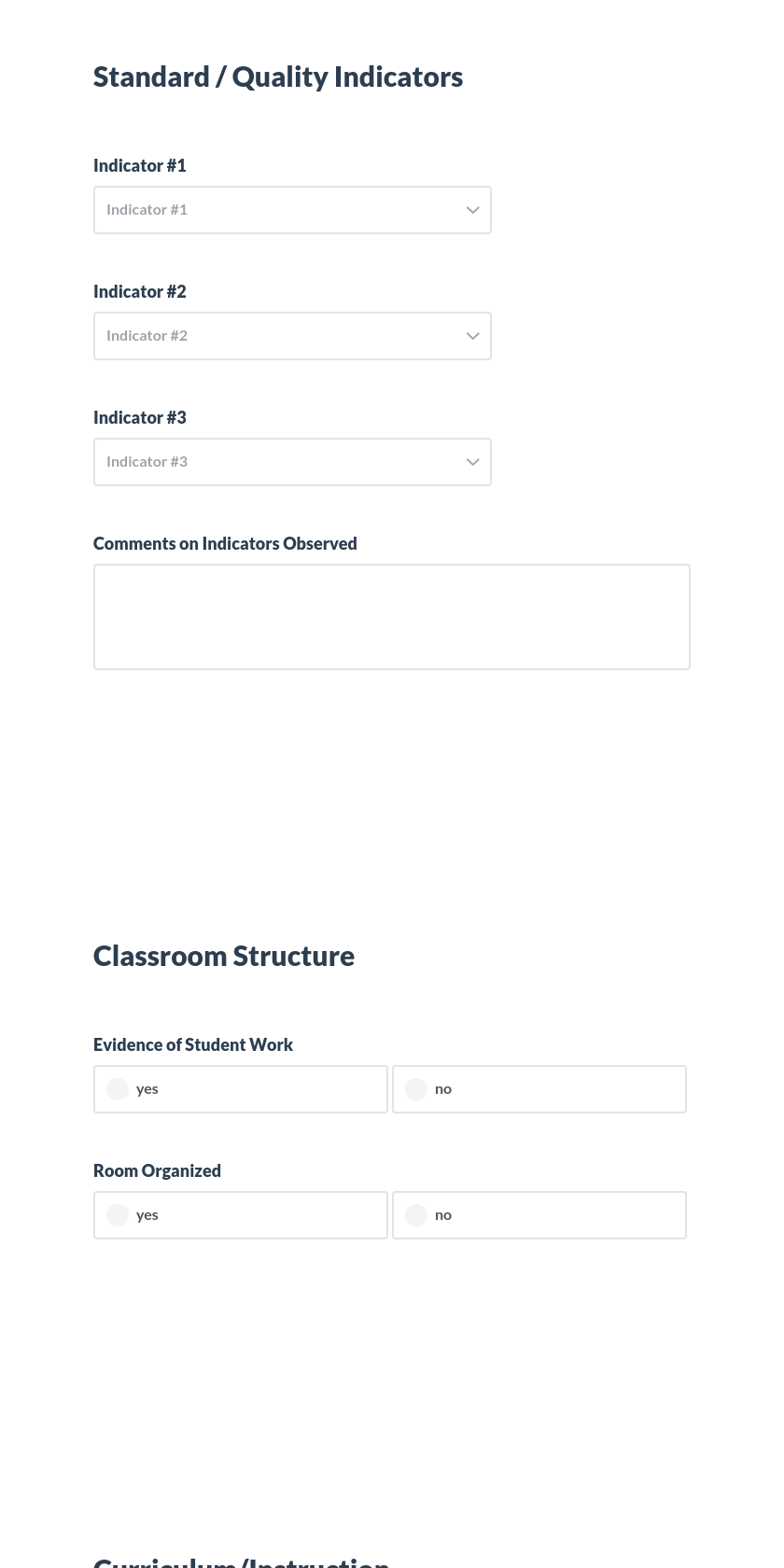 General Observation Feedback Preview
