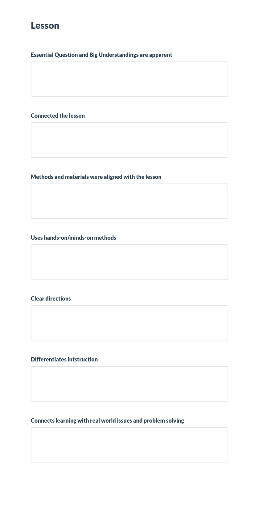 Formal Observation Preview