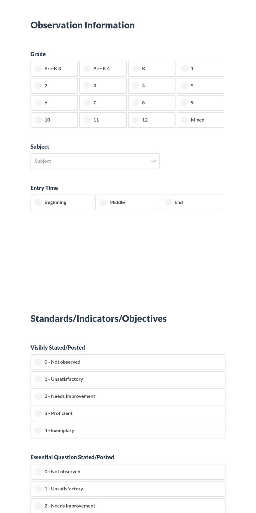 Classroom Observation Preview