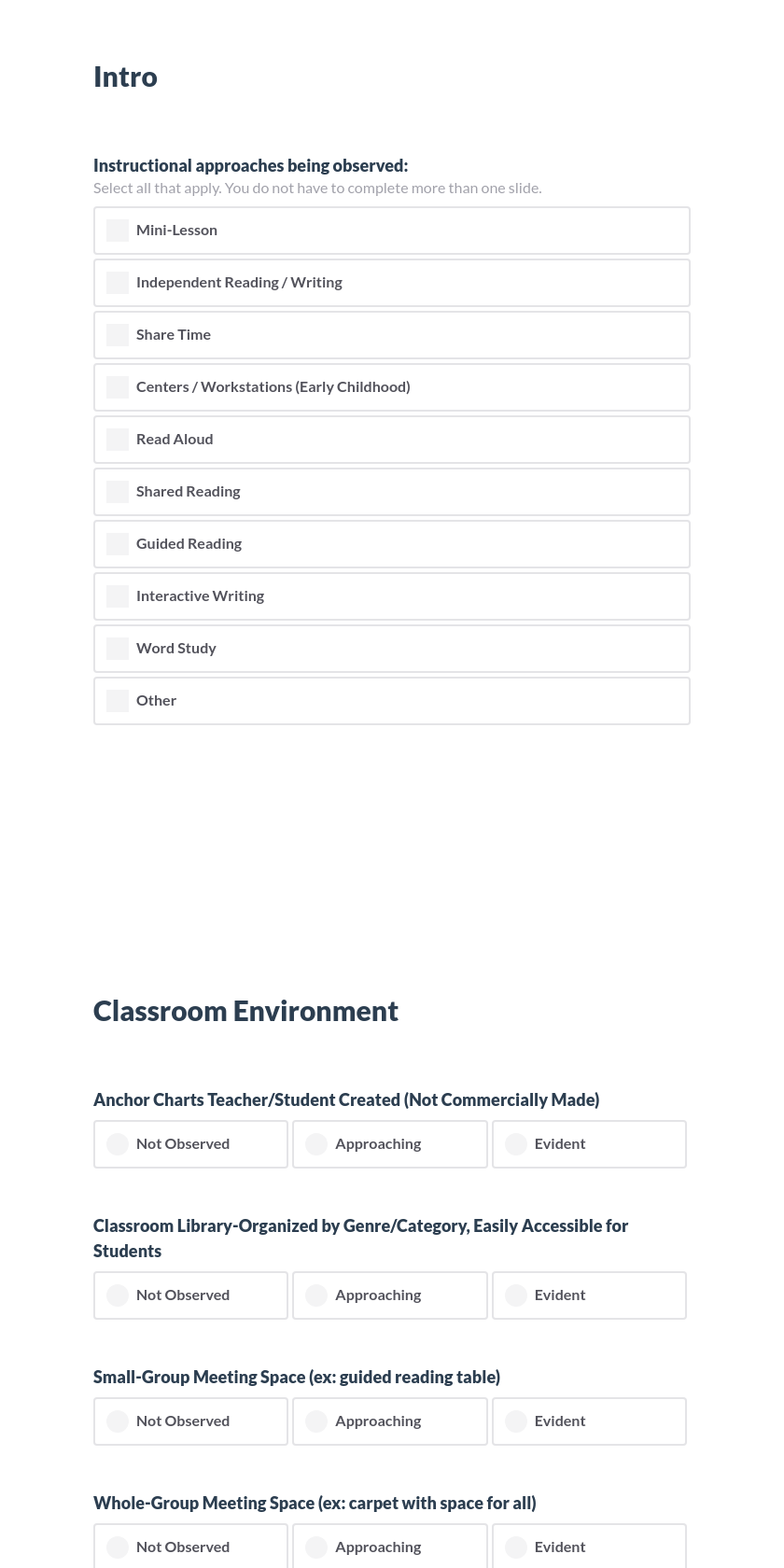 Literacy Walk-Through Preview