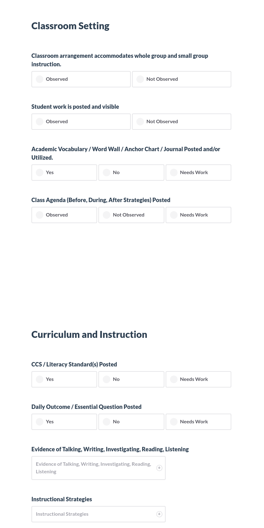 Classroom Observation Preview